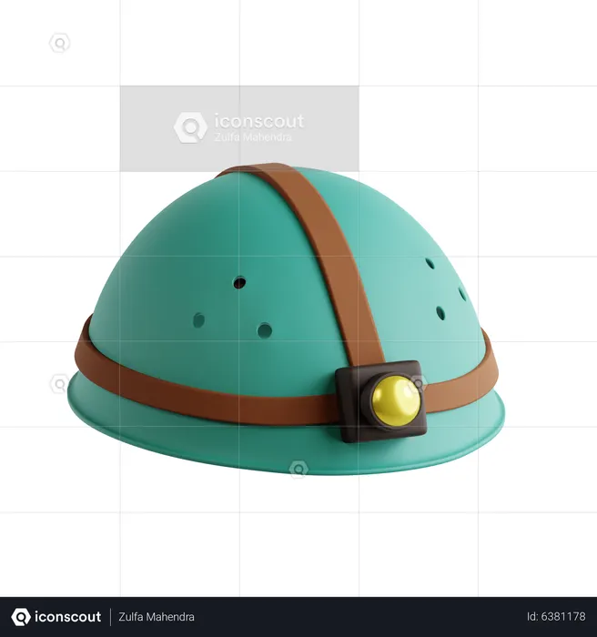Casque de spéléologie  3D Icon