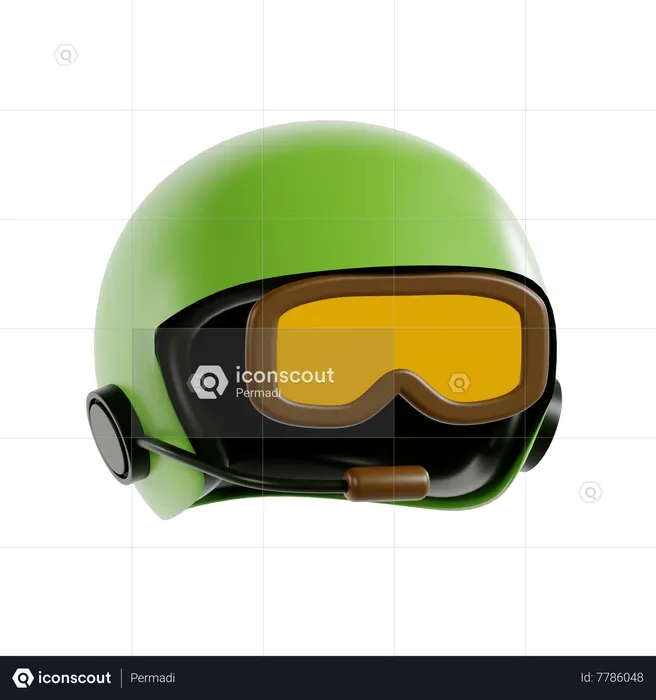 Casque de pilote  3D Icon