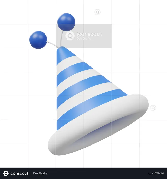 Casquette d'anniversaire  3D Icon