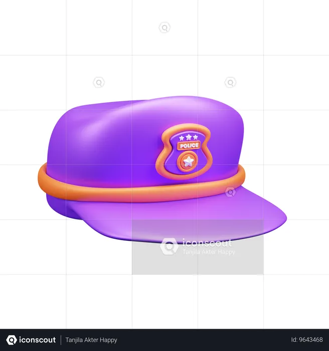 Casquette de police  3D Icon