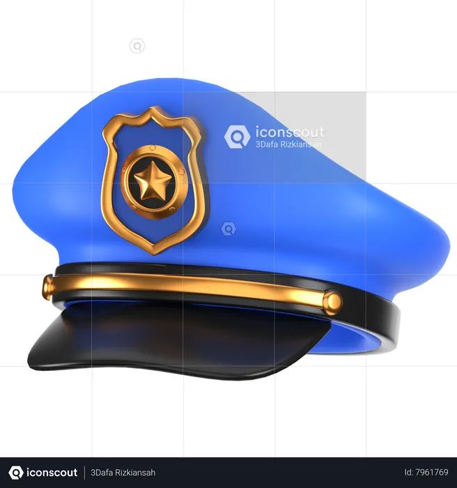 Casquette de police  3D Icon