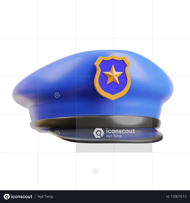 Casquette de police  3D Icon