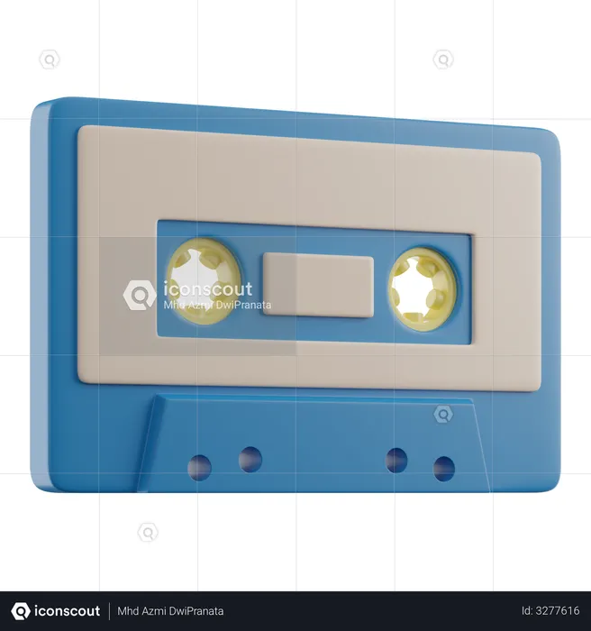 Cassette  3D Illustration