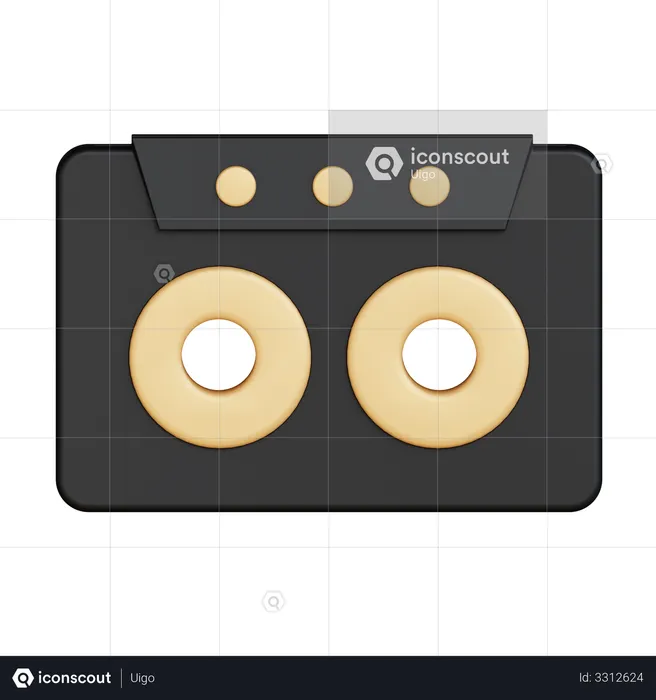 Cassette  3D Illustration