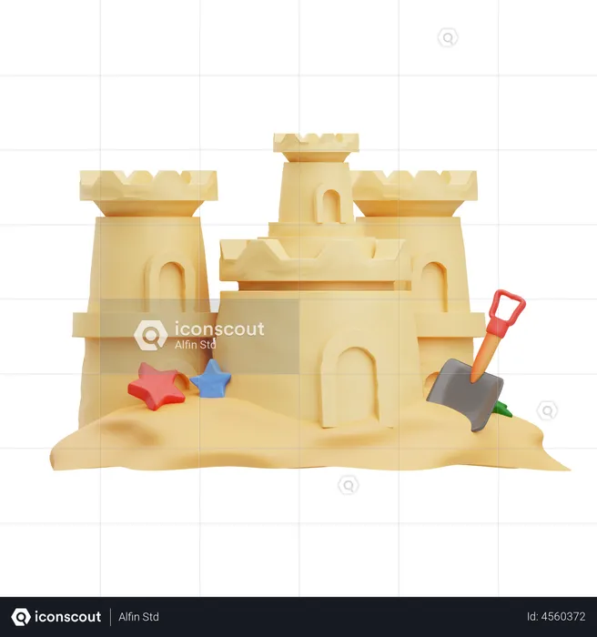 Castelo de Areia  3D Illustration