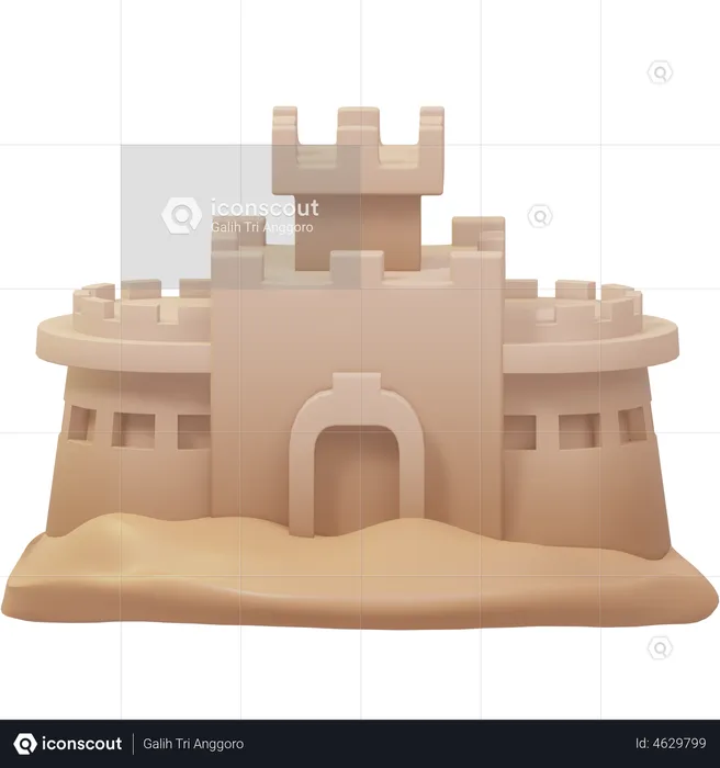 Castelo de Areia  3D Illustration