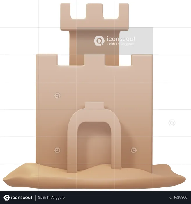 Castelo de Areia  3D Illustration