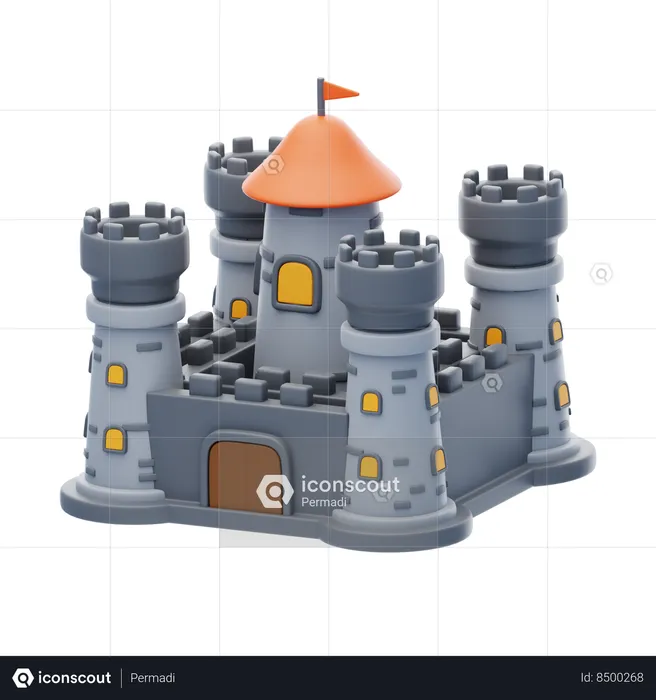 Castillo del rey  3D Icon