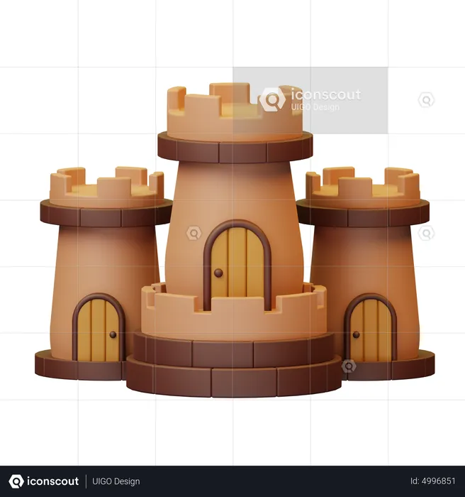 Castle  3D Icon