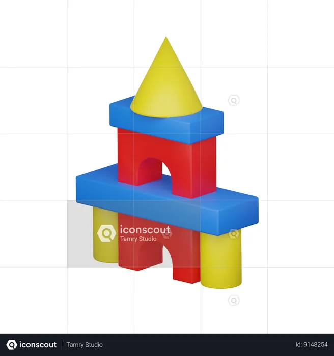 Castle Block  3D Icon