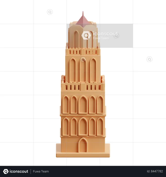 Castle tower  3D Icon