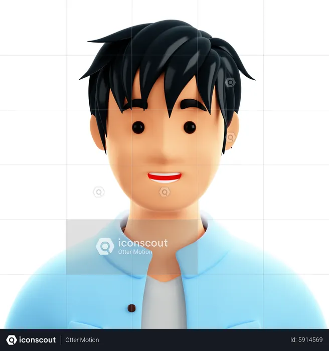 Casual Masculino  3D Icon