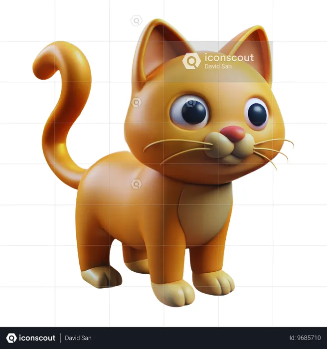 고양이  3D Icon