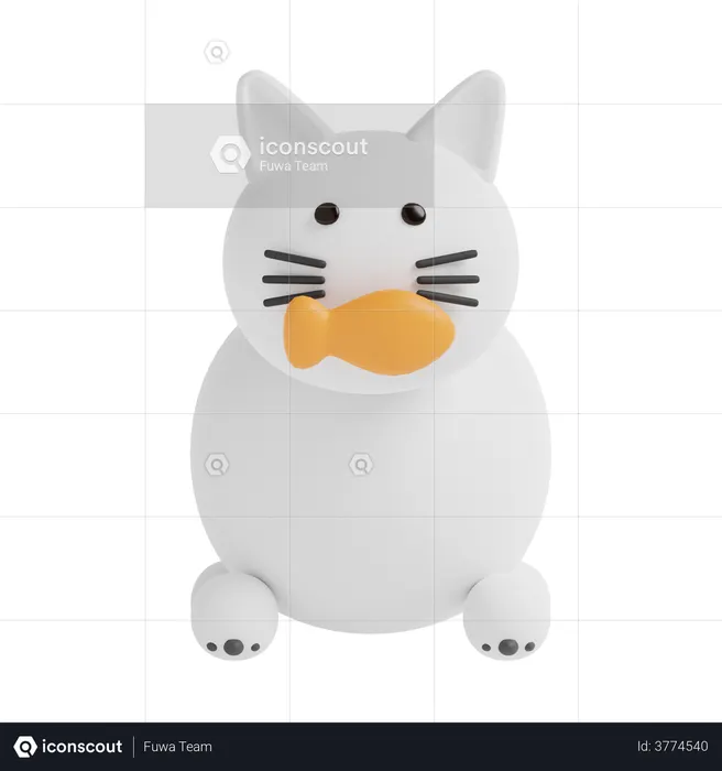 Cat  3D Illustration