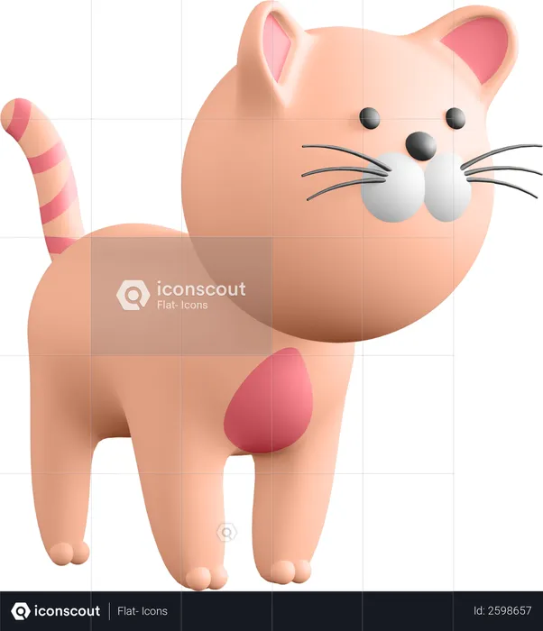 Cat  3D Illustration