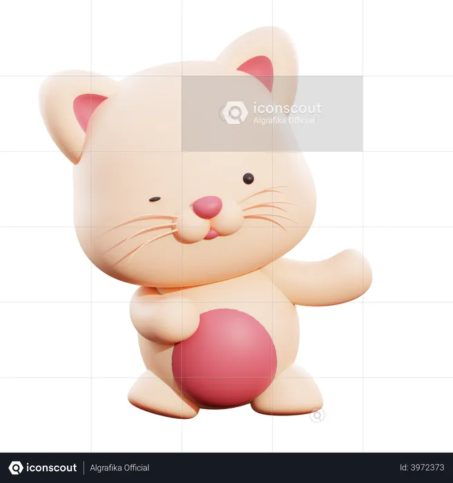 Cat  3D Illustration