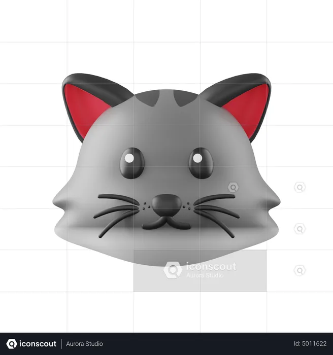 Cat Emoji 3D Icon