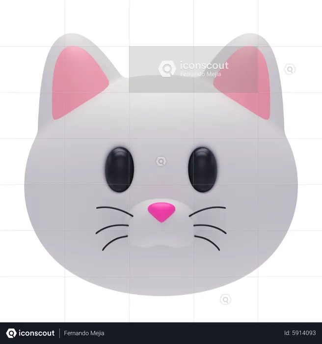 Cat Emoji 3D Icon