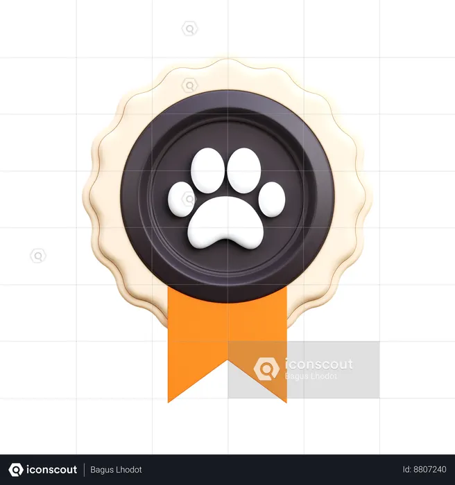 Cat Badge  3D Icon
