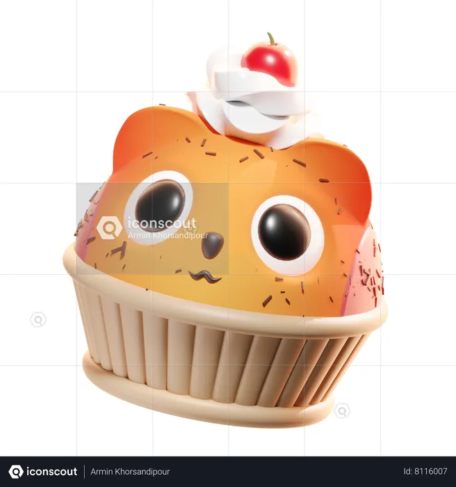Cat Cupcakes  3D Icon