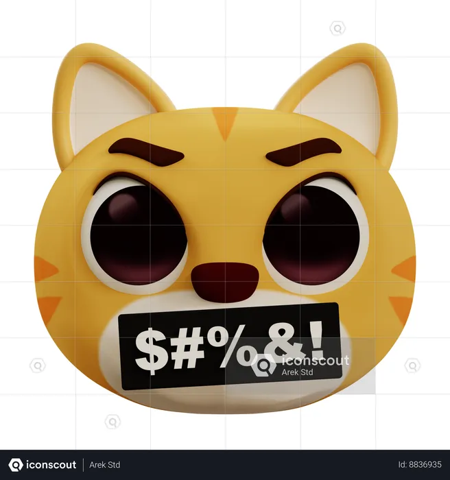 Cat Curse Emoji Emoji 3D Icon