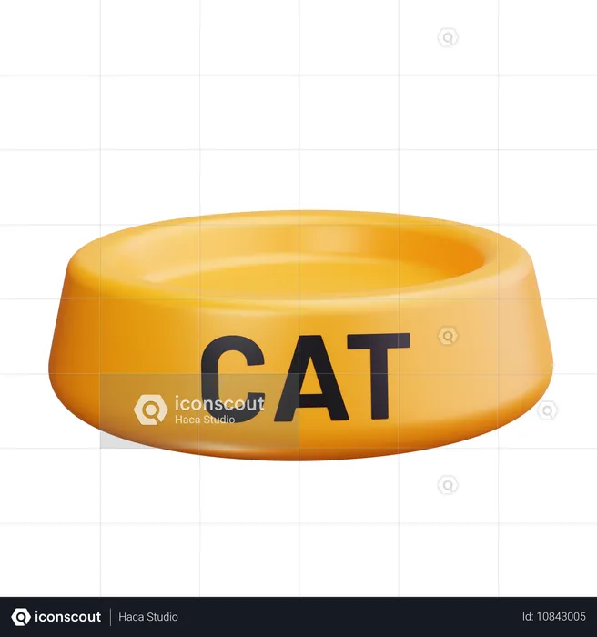 猫用フードボウル  3D Icon