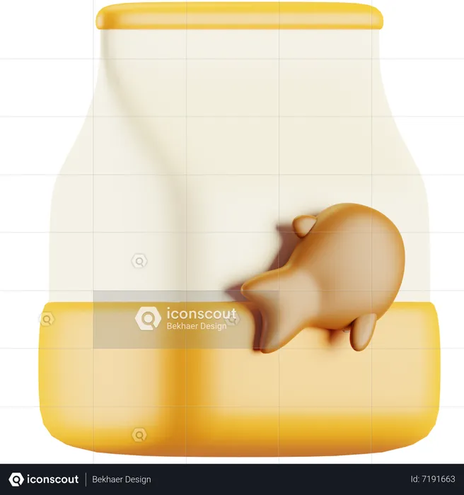 Cat Milk Box  3D Icon
