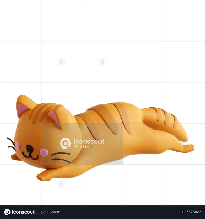 Cat Sleeping  3D Icon