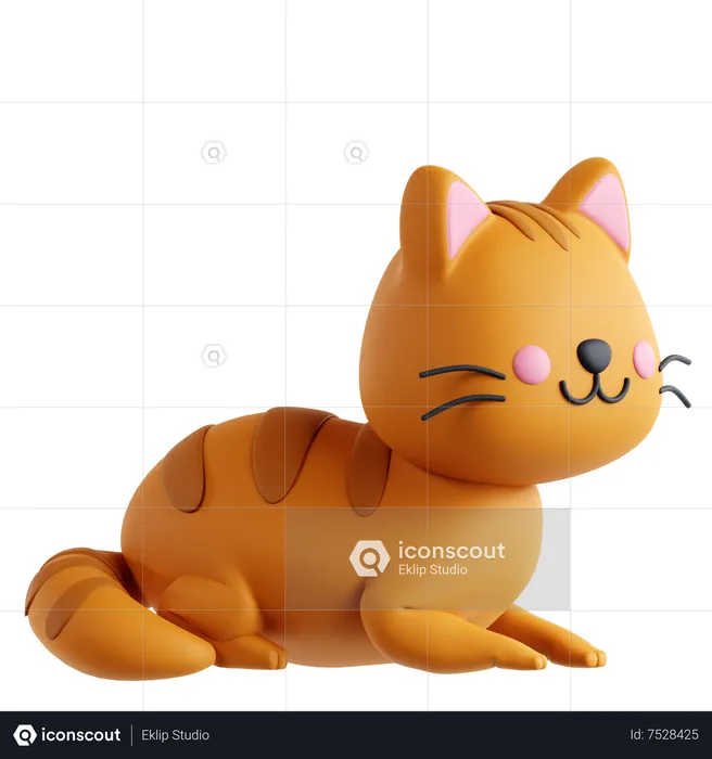 Cat Sphinx  3D Icon