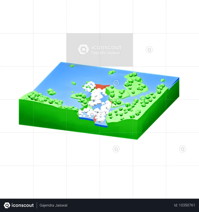 Iguaçu se  3D Icon