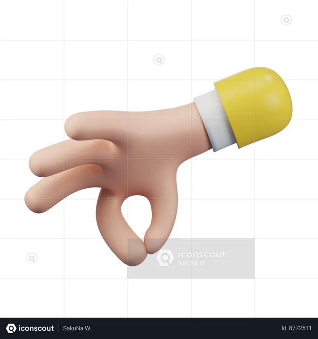 Catch Finger Gesture  3D Icon