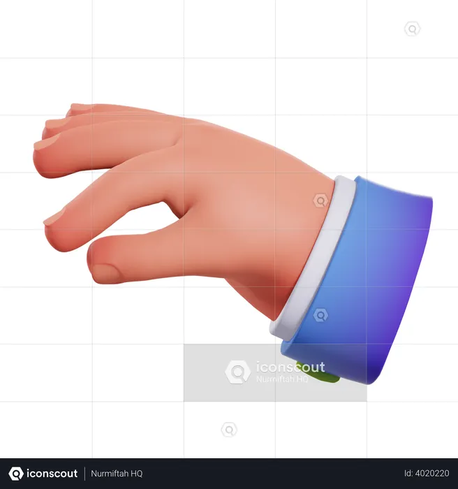 Catch Finger Gesture  3D Illustration