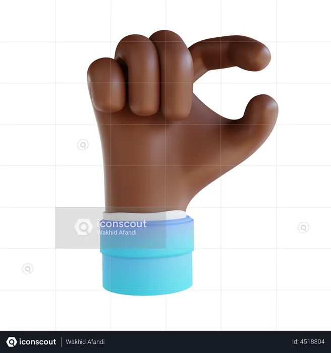 Catch Finger Gesture  3D Illustration