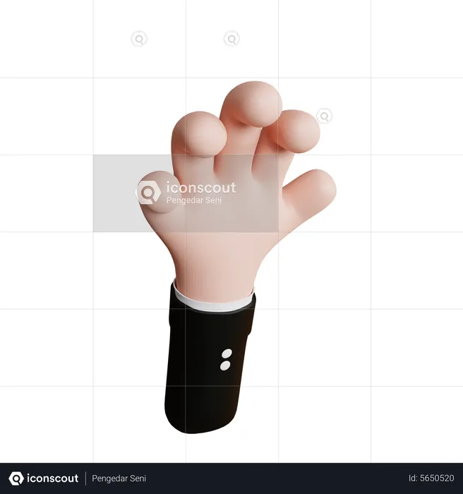 Catch Hand Gesture  3D Icon