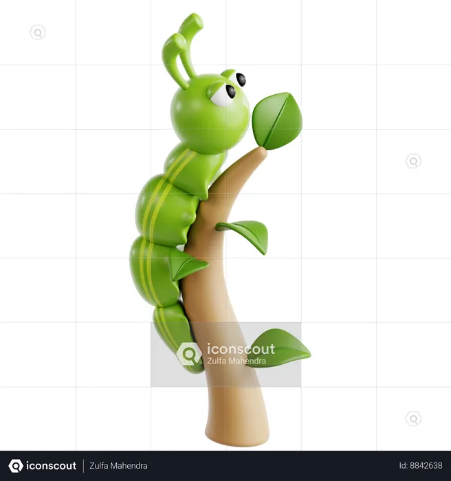 Caterpillar  3D Icon