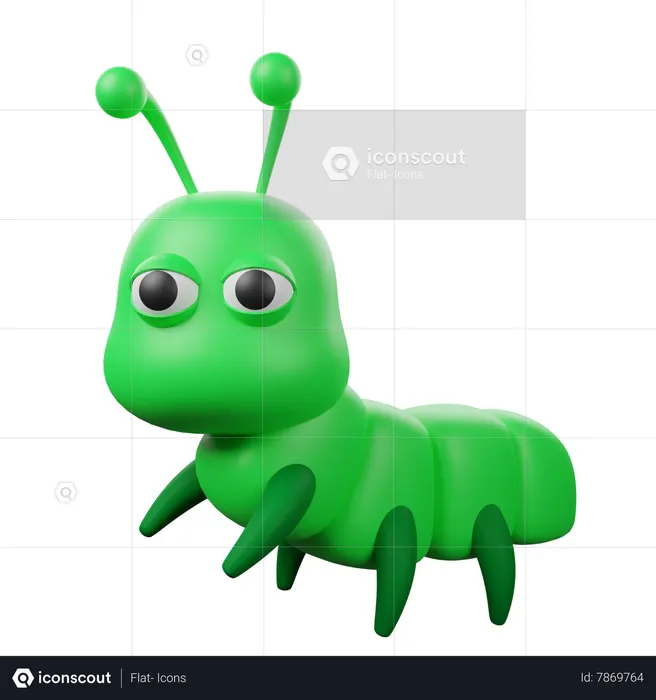Caterpillar  3D Icon