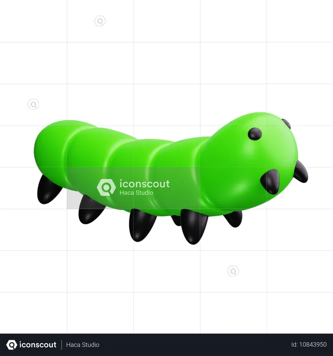 Caterpillar  3D Icon