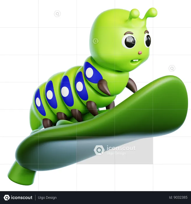 Caterpillar  3D Icon