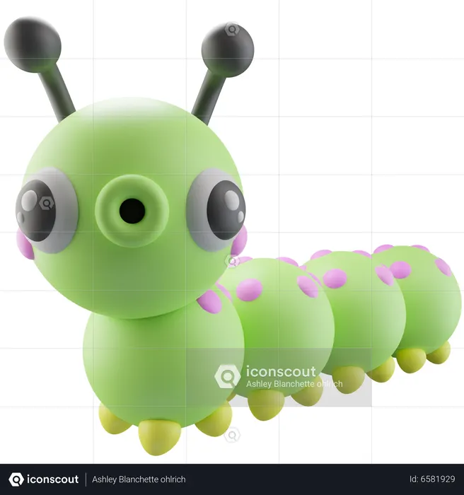 Caterpillar  3D Icon