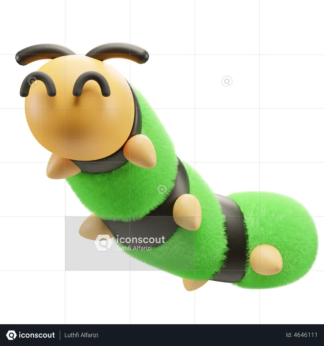 Caterpillar  3D Illustration