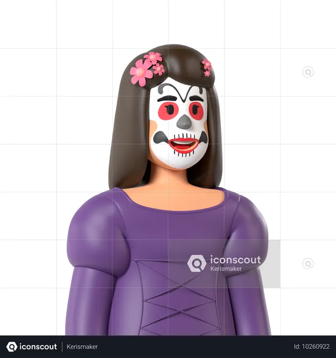 Catrina  3D Icon