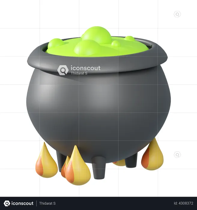 Cauldron  3D Illustration