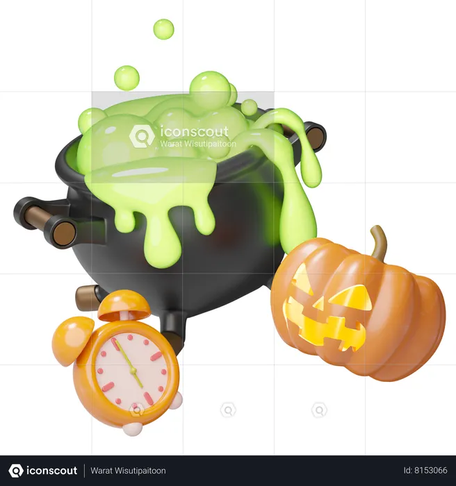 Cauldron Cooking  3D Icon