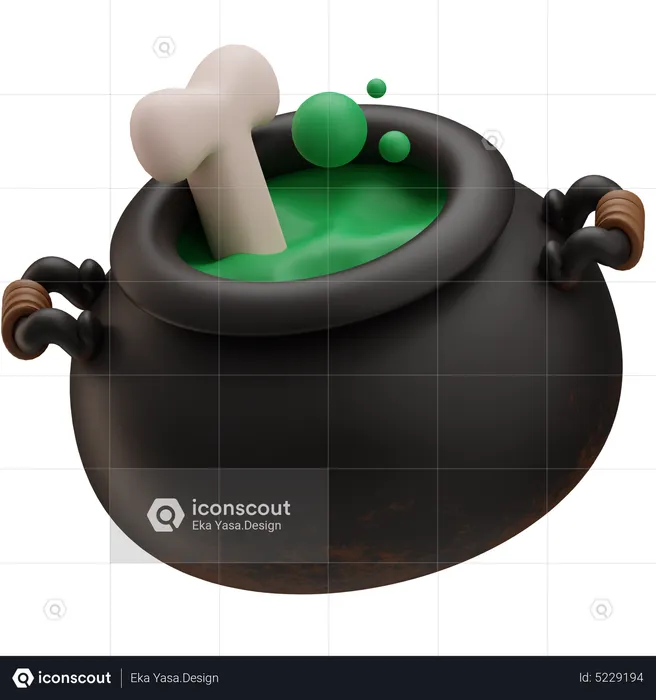 Cauldron Pot  3D Icon