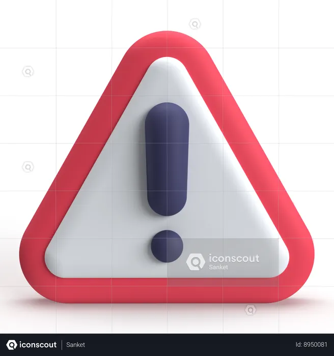 Caution  3D Icon