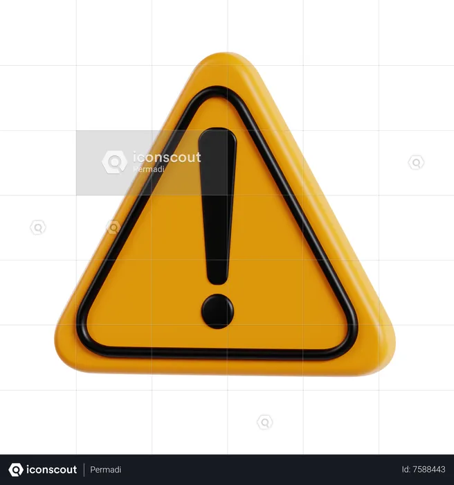 Caution  3D Icon