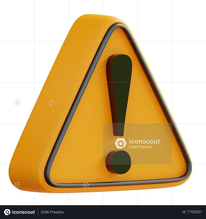 Caution  3D Icon