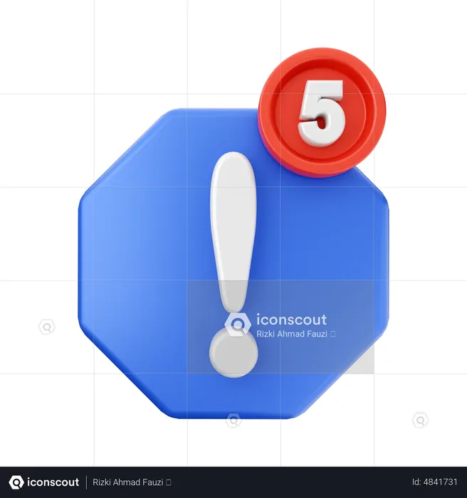 Caution Notification  3D Icon