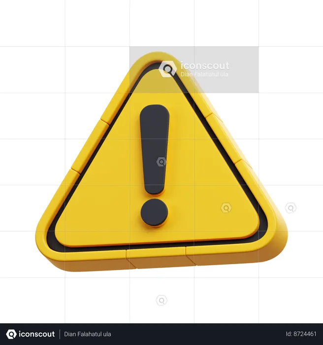Caution sign  3D Icon