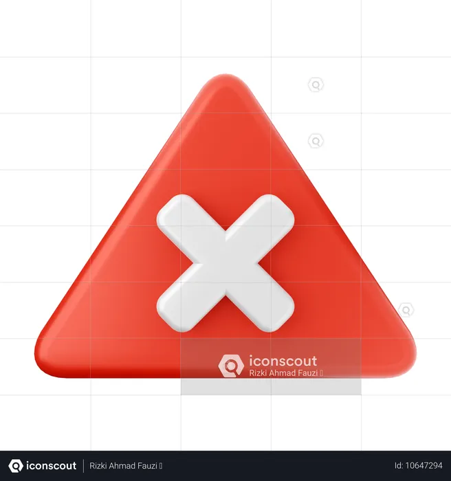 Caution Sign  3D Icon